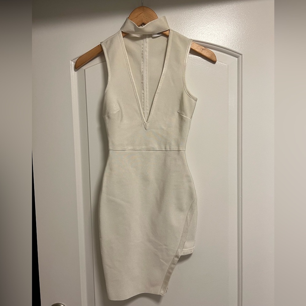 Missguided white bodycon mini dress